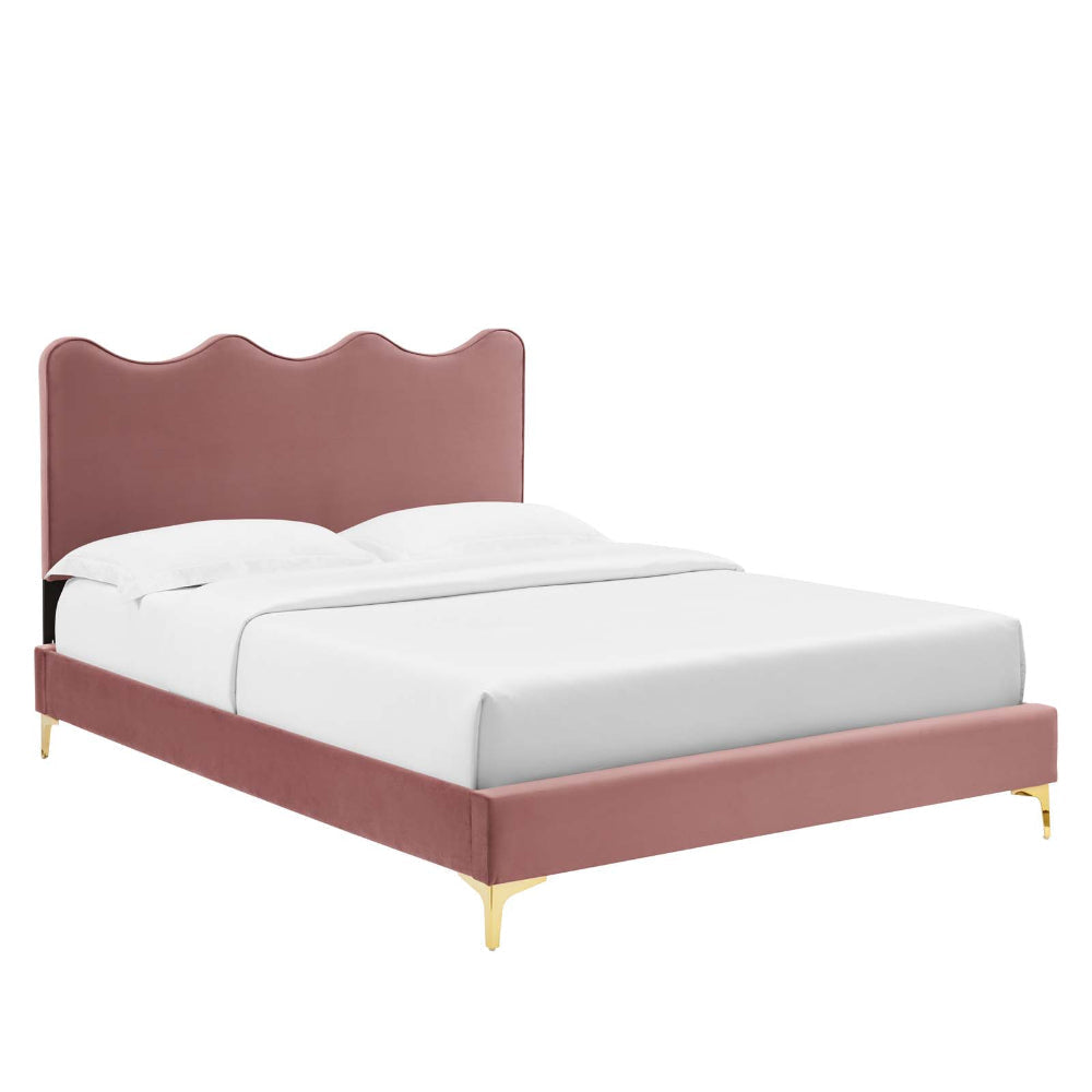 Modway Current Platform, Queen (U.S. Standard), Dusty Rose