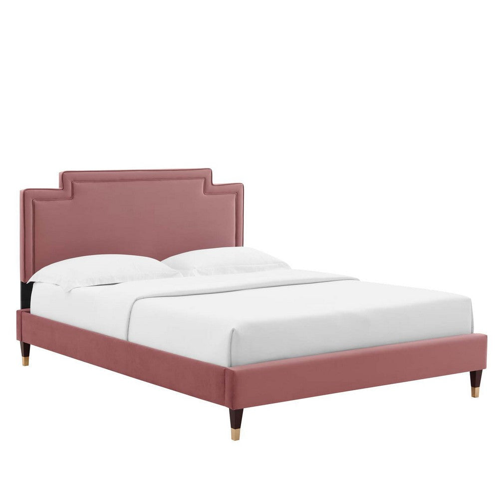 Modway Liva Platform, Full, Dusty Rose