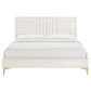 Modway Sofia Channel Tufted Performance Velvet King Platform Bed in White MDY-MOD-7015-WHI