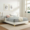 Modway Yasmine Channel Tufted Performance Velvet King Platform Bed in White