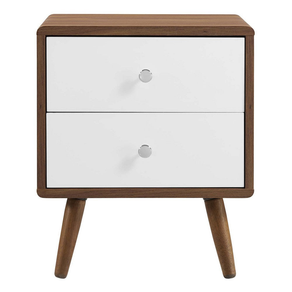 Transmit 2-Drawer Nightstand - No Shipping Charges MDY-MOD-7017-WAL-WHI