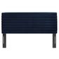 Modway Tranquil Modern Performance Velvet Twin Headboard in Midnight Blue MDY-MOD-7023-MID