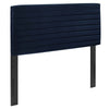 Modway Tranquil Modern Performance Velvet Twin Headboard in Midnight Blue