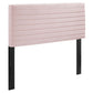 Modway Tranquil Performance Velvet Full/Queen Headboard in Pink