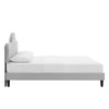 Modway Performance Velvet Full Bed in Light Gray Platform MDY-MOD-7034-LGR