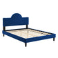 Modway Performance Velvet King Bed in Navy Platform MDY-MOD-7035-NAV