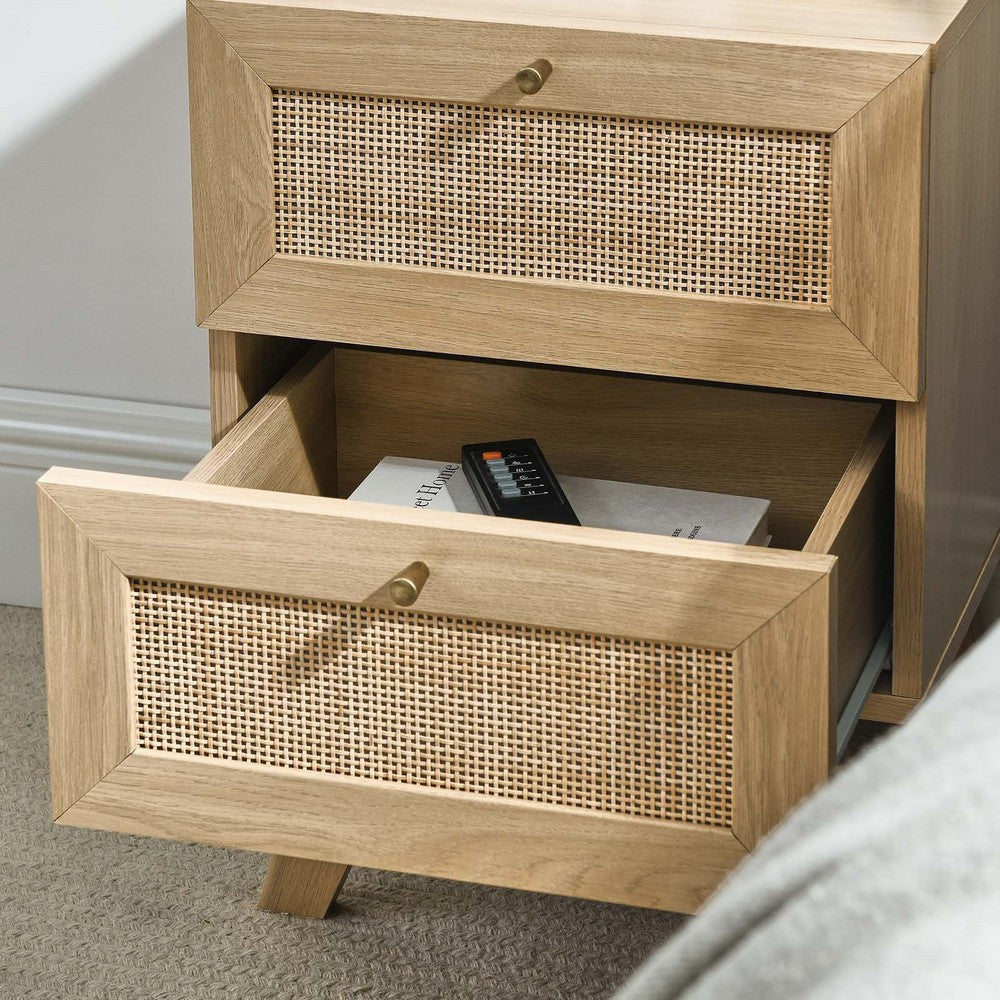 Soma 2-Drawer Nightstand - No Shipping Charges MDY-MOD-7050-OAK