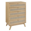 Modway Soma 5 Chest of Drawers in Oak, 31 x 18.5 x 44.5