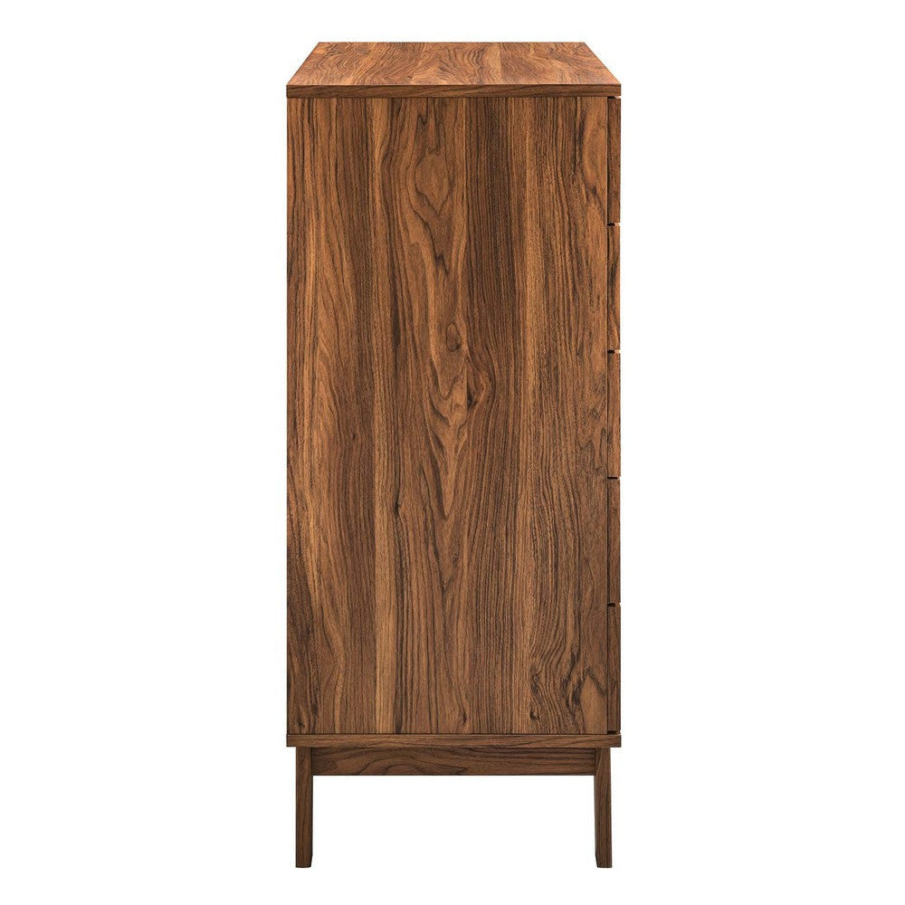 Modway Soma 5 Chest of Drawers in Walnut 31 x 18.5 x 44.5 MDY-MOD-7052-WAL