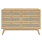 Modway Soma 6-Drawer Double Dresser in Oak 18.5 x 47 x 30 MDY-MOD-7053-OAK