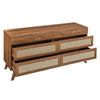 Modway Soma 8-Drawer Double Dresser in Walnut 62 x 18.5 x 30 MDY-MOD-7054-WAL