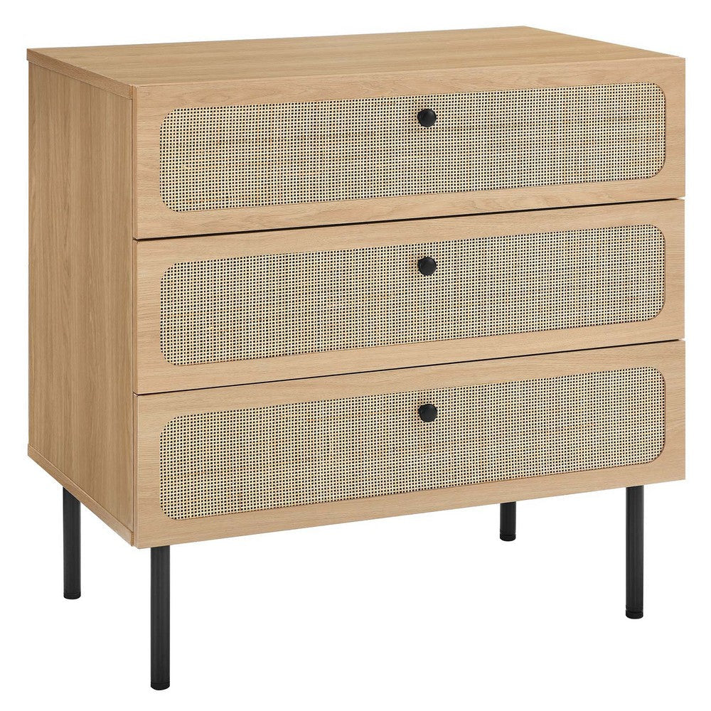 Modway Chaucer Dresser, 3-Drawer Chest, Oak