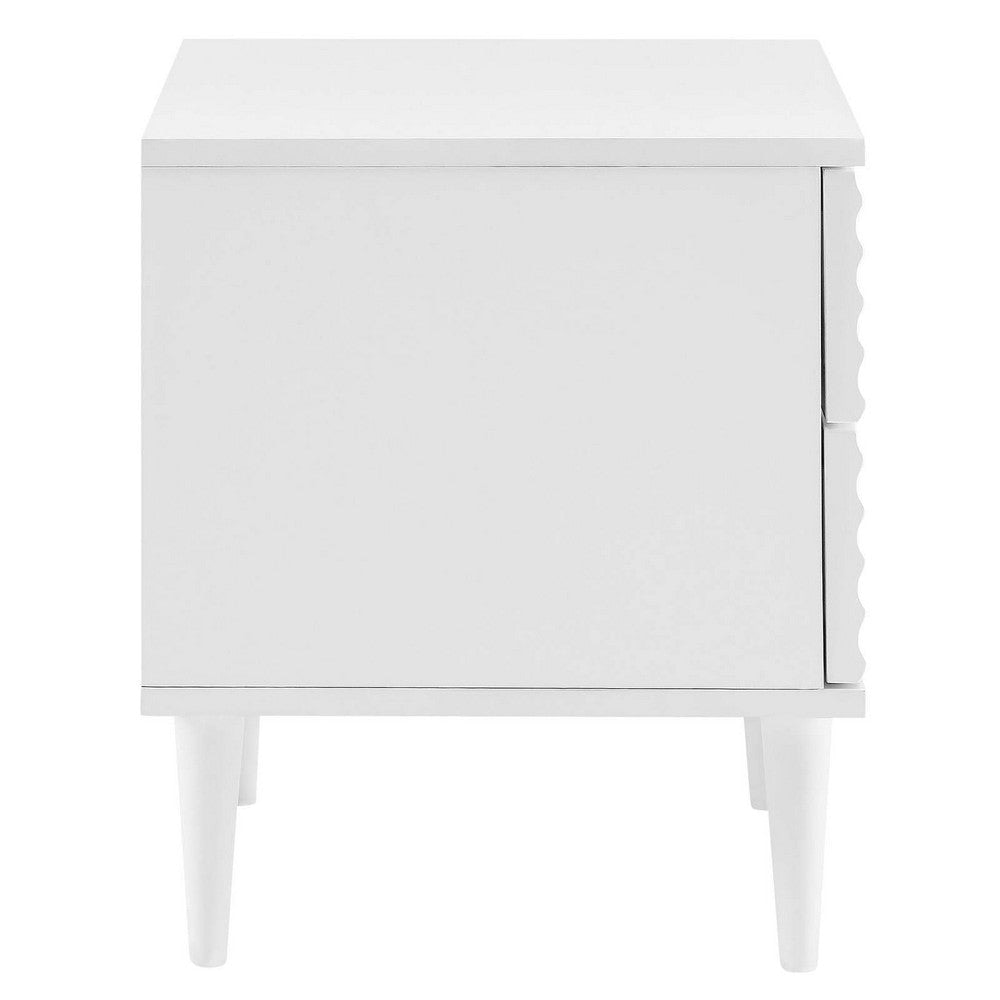 Wavelet 2-Drawer Nightstand - No Shipping Charges MDY-MOD-7079-WHI