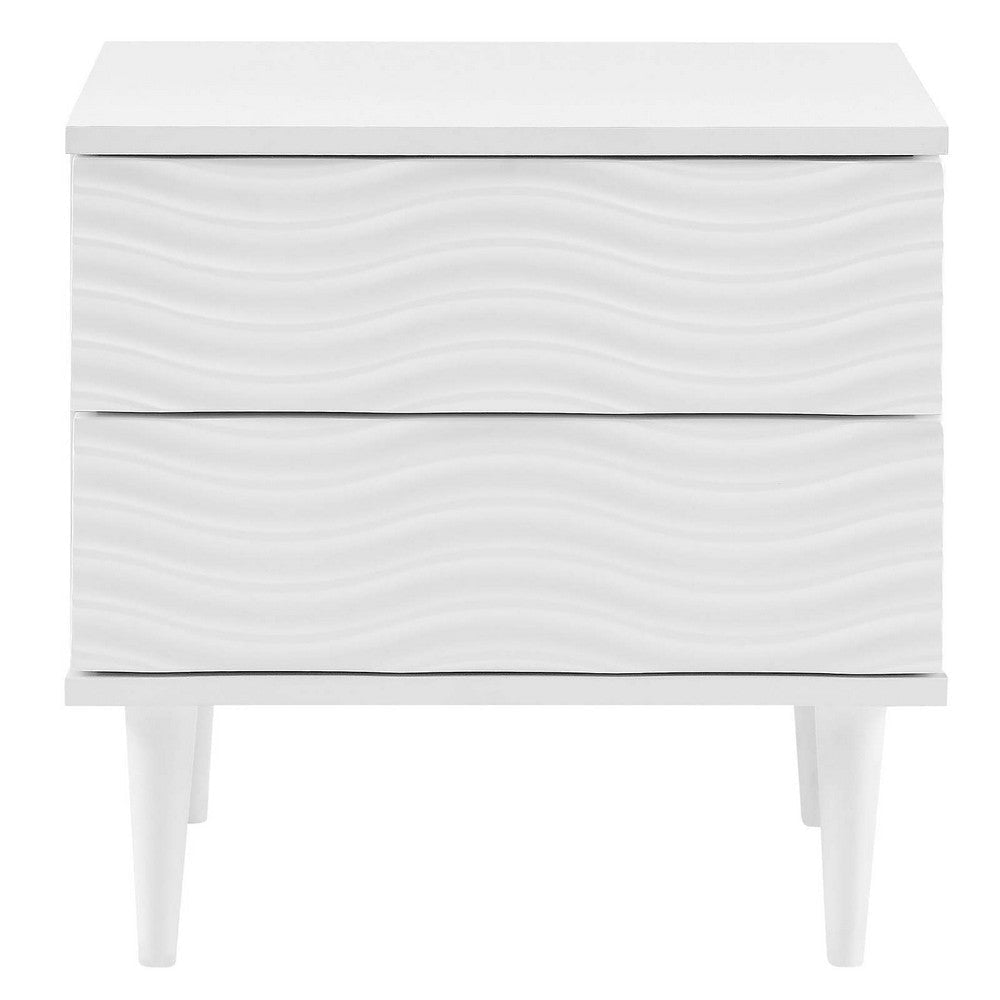 Wavelet 2-Drawer Nightstand - No Shipping Charges MDY-MOD-7079-WHI