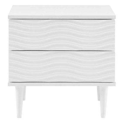 Wavelet 2-Drawer Nightstand - No Shipping Charges MDY-MOD-7079-WHI