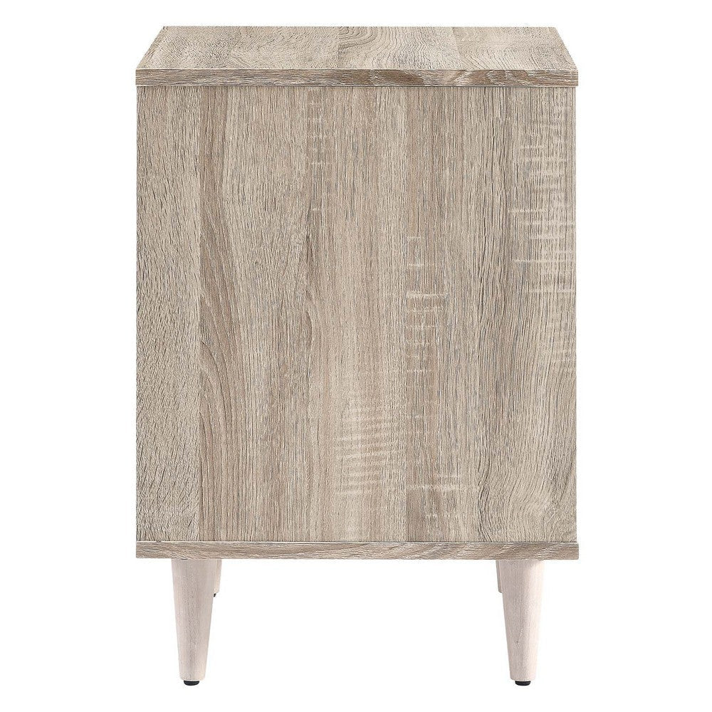 Vespera 2-Drawer Nightstand - No Shipping Charges MDY-MOD-7080-OAK-WHI