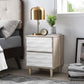 Vespera 2-Drawer Nightstand - No Shipping Charges MDY-MOD-7080-OAK-WHI