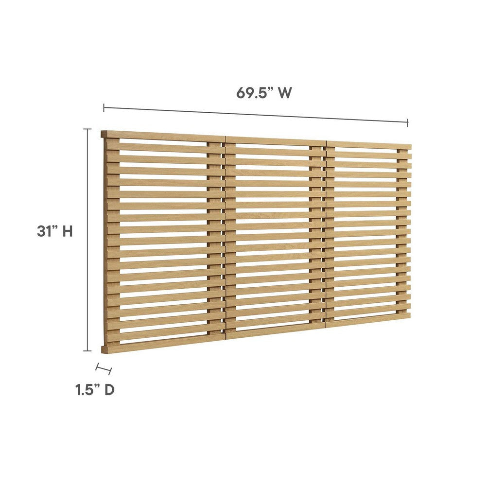 Modway Render Mid-Century Modern Wall-Mount Headboard in Oak Queen (U.S. Standard) MDY-MOD-7110-OAK