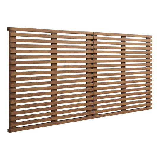 Modway Render Mid-Century Modern Wall-Mount Headboard in Walnut, King (U.S. Standard)