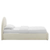 Modway Resort Twin Size Platform Bed with Arch Shaped Round Headboard in Alabaster Upholstered Bed Frameain-Resistant Performance Velvet