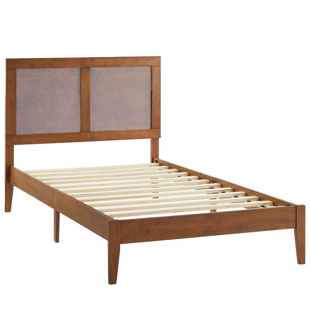 Modway Sirocco Platform Bed Twin Walnut MDY-MOD-7152-WAL