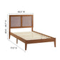 Modway Sirocco Platform Bed Twin Walnut MDY-MOD-7152-WAL