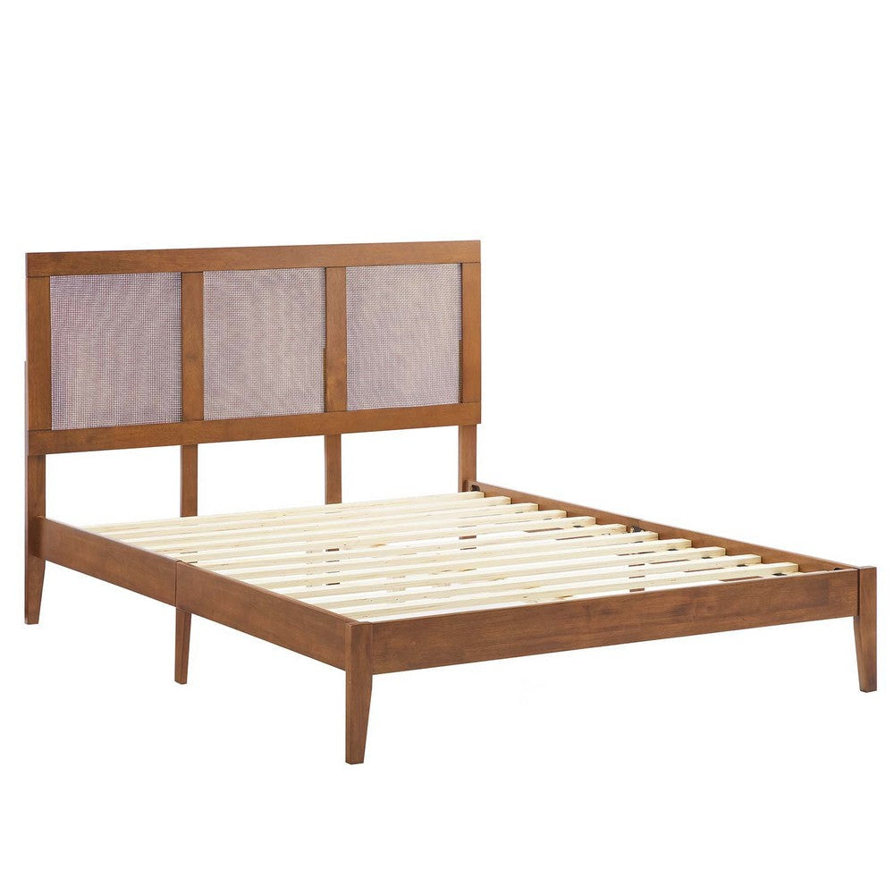 Modway Sirocco Platform Bed Full Walnut MDY-MOD-7153-WAL