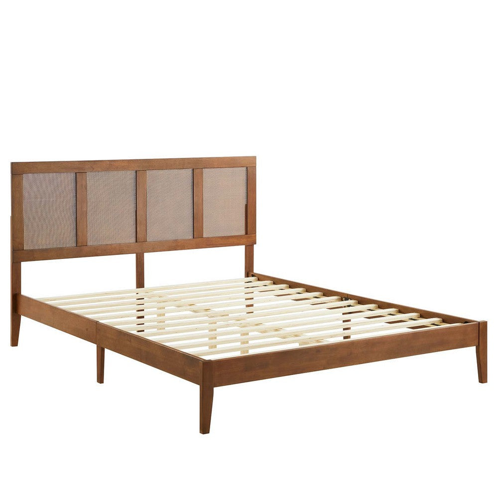 Sirocco Rattan and Wood Queen Platform Bed - No Shipping Charges MDY-MOD-7154-BLK