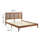 Modway Sirocco Platform Bed Queen Walnut MDY-MOD-7154-WAL