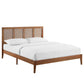 Modway Sirocco Platform Bed, King, Walnut