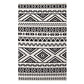 Modway Haku Geometric Moroccan Tribal 5x8 Area Rug With Contemporary Design In Black and White