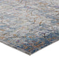 Modway Minu Distressed Floral Lattice 8x10 Area Rug in Light Blue Yellow and Orange MDY-R-1091B-810