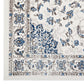 Modway Lilja Distressed Vintage Persian Medallion 5x8 Area Rug In Ivory and Moroccan Blue MDY-R-1127B-58