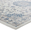 Modway Lilja Distressed Vintage Persian Medallion 5x8 Area Rug In Ivory and Moroccan Blue MDY-R-1127B-58