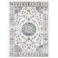 Modway Lilja Distressed Vintage Persian Medallion 5x8 Area Rug In Ivory and Moroccan Blue