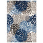 Modway Calithea Vintage Classic Abstract Floral 5x8 Area Rug In Blue, Brown and Beige