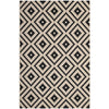 Modway Perplex Geometric Diamond Trellis 5x8 Indoor and Outdoor In Black and Beige