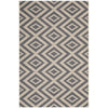 Modway Jagged Geometric Diamond Trellis 5x8 Indoor and Outdoor In Gray and Beige