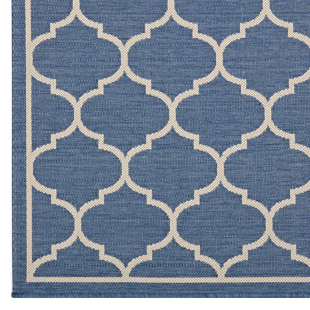 Avena Moroccan Quatrefoil Trellis 5x8 Indoor and Outdoor Area Rug - No Shipping Charges MDY-R-1137A-58