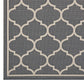 Modway Avena Moroccan Quatrefoil Trellis 5x8 Indoor and Outdoor In Gray and Beige MDY-R-1137B-58