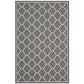 Modway Avena Moroccan Quatrefoil Trellis 5x8 Indoor and Outdoor In Gray and Beige