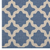 Modway Cerelia Moroccan Trellis 8x10 Indoor and Outdoor In Blue and Beige MDY-R-1139C-810