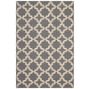 Modway Cerelia Moroccan Trellis 5x8 Indoor and Outdoor In Gray and Beige