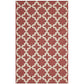 Modway Cerelia Moroccan Trellis 5x8 Indoor and Outdoor In Red and Beige