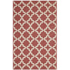 Modway Cerelia Moroccan Trellis 5x8 Indoor and Outdoor In Red and Beige