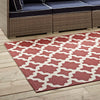 Modway Cerelia Moroccan Trellis 8x10 Indoor and Outdoor In Red and Beige MDY-R-1139E-810