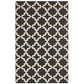 Modway Cerelia Moroccan Trellis 5x8 Indoor and Outdoor In Black and Beige