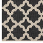 Modway Cerelia Moroccan Trellis 8x10 Indoor and Outdoor In Black and Beige MDY-R-1139F-810