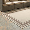 Modway Solid Borderline Indoor and Outdoor Rim Area Rug 5x8 Light and Dark Beige MDY-R-1140A-58