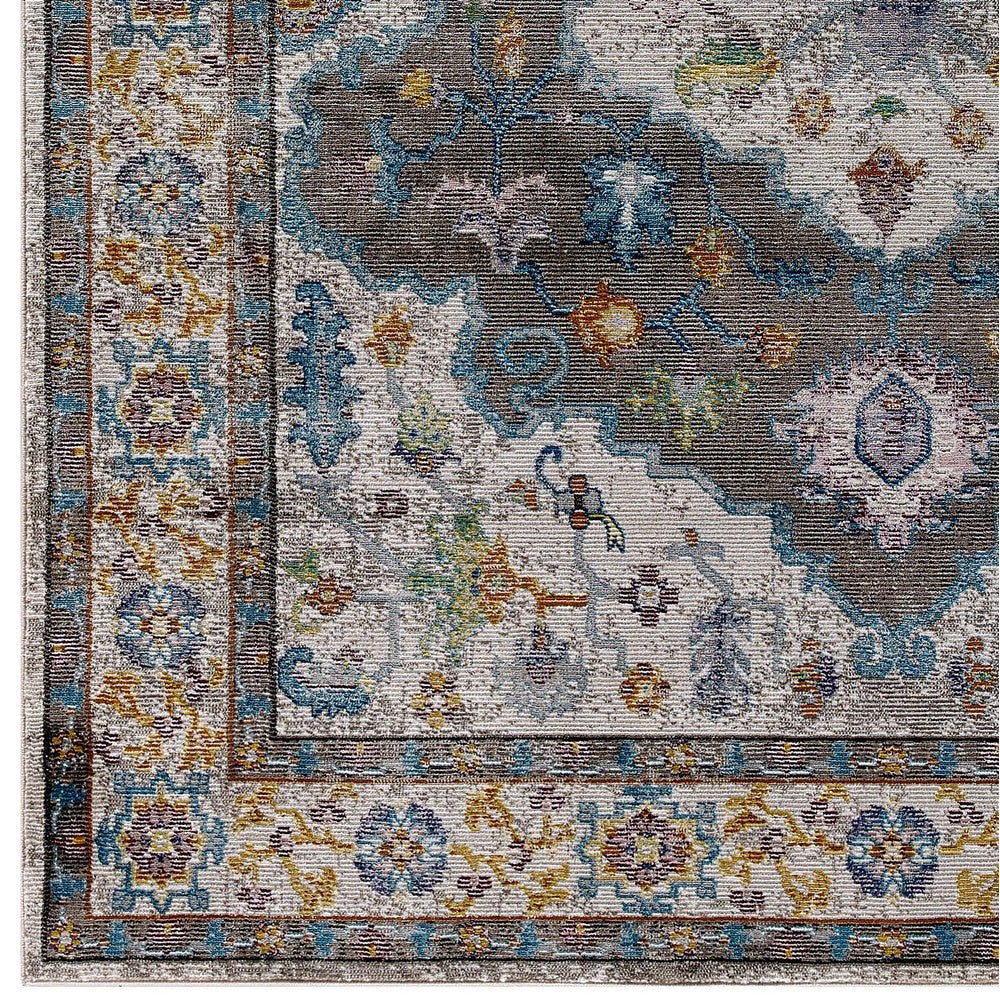 Success Anisah Distressed Floral Persian Medallion 4x6 Area Rug - No Shipping Charges MDY-R-1163A-46